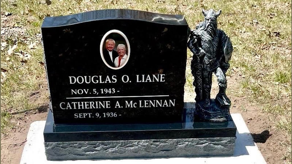 Viking statue stolen from gravestone in cemetery on Lac Mille Lacs, sheriff says — WCCO / CBS Minnesota, Riverview Community news