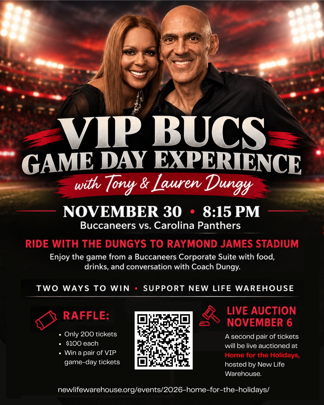 Former Bucs head coach Tony Dungy partners with nonprofit organization, New Life Warehouse — WFTS ABC Action News Tampa, Riverview Sports news