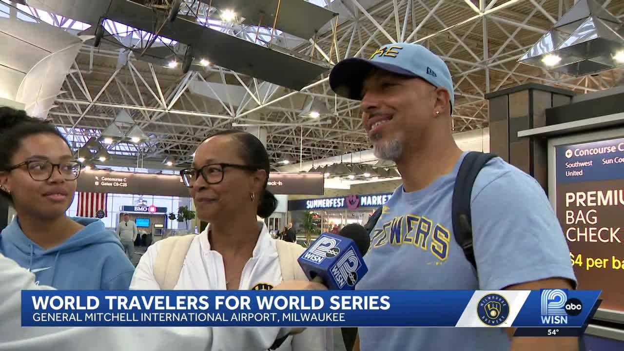 'Traveled for ... 24 hours': Fans travel from across the world for the World Series — WISN 12 Milwaukee, Riverview Sports news