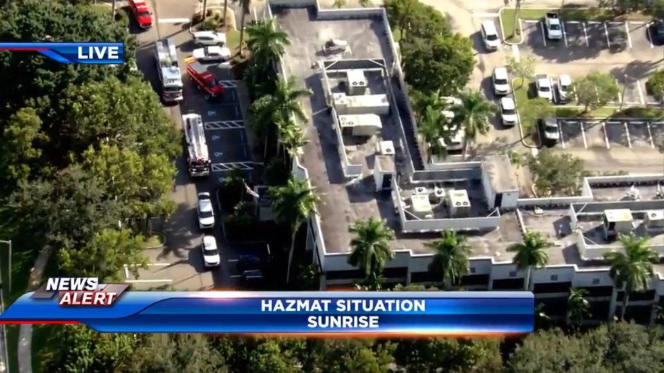 Suspicious package triggers hazmat situation at Sunrise office for US Rep. Wasserman Schultz — WSVN 7 Broward, Riverview Sports news